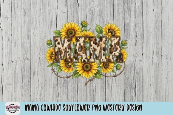 Download Mama Cowhide Sunflower PNG Western Design - Png Collection