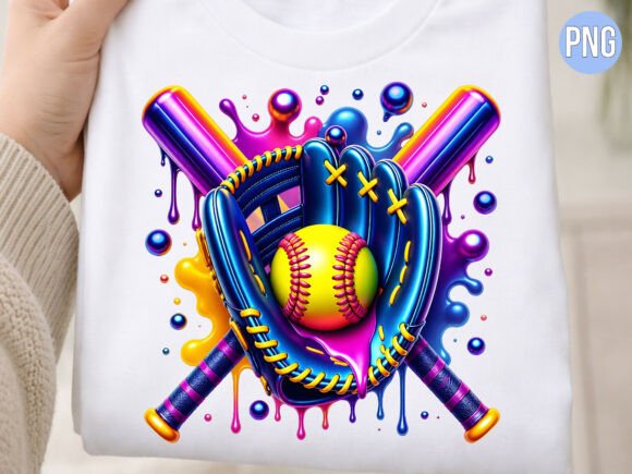 Download Neon Softball Glove Lover PNG Shirt - Png Collection