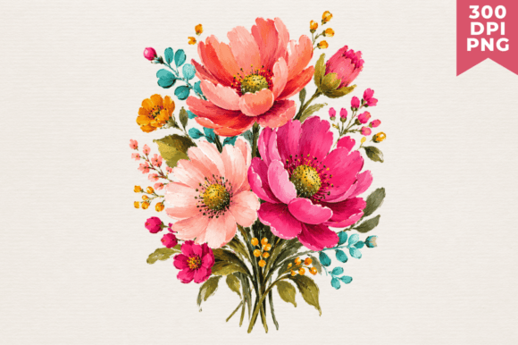 Download Whimsical Summer Flowers Clipart PNG - Png Collection
