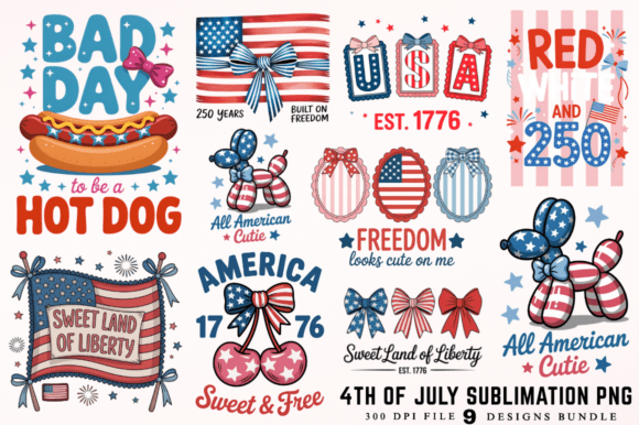 Download 4th of July Sublimation PNG Designs Bund - Png Collection