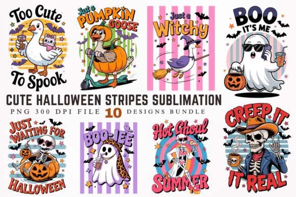 Download Cute Halloween Stripes PNG Sublimation D - Png Collection