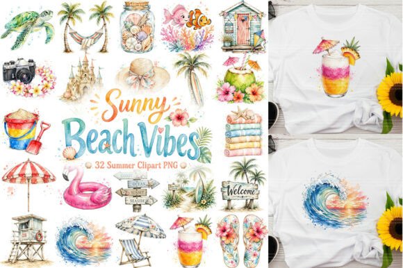 Download Summer Beach Sublimation Clipart PNG - Png Collection