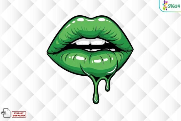 Download Green Dripping Lips PNG - Png Collection