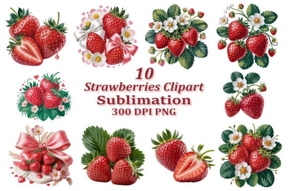 Download Strawberry Sublimation PNG Bundle - Png Collection