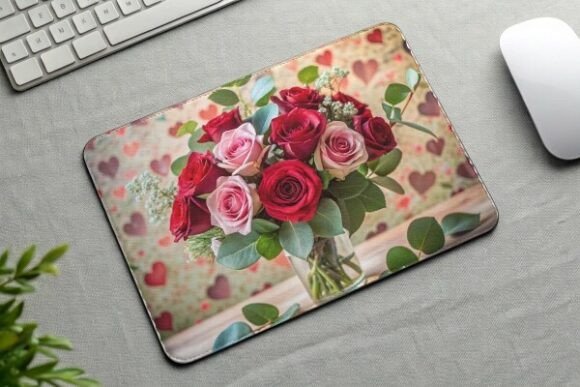 Download Rose &amp; Eucalyptus Floral PNG Mouse Pad - Png Collection