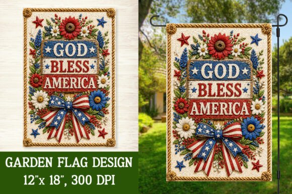 Download God Bless America Garden Flag PNG - Png Collection