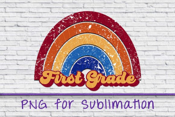 Download First Grade Png, Distressed Rainbow Png - Png Collection