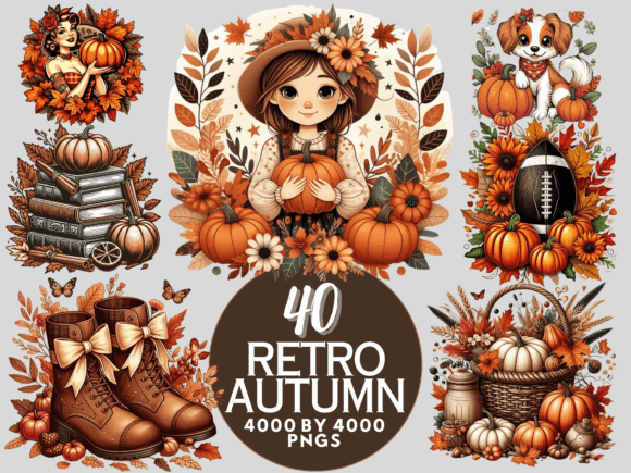 Download 40 Retro Fall PNG Sublimation Bundle - Png Collection