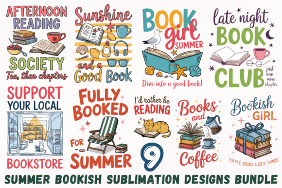 Download Summer Bookish Sublimation PNG Designs - Png Collection