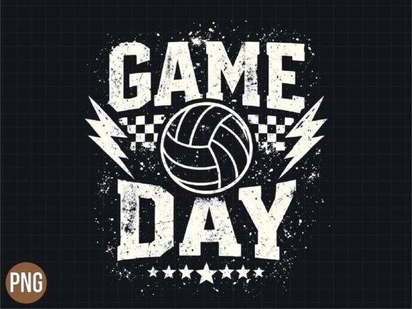 Download Game Day Distressed Volleyball PNG Shirt - Png Collection