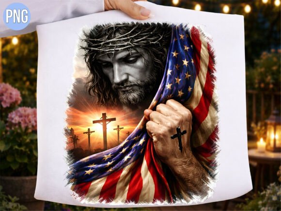 Download Jesus American Flag Religious Cross PNG - Png Collection