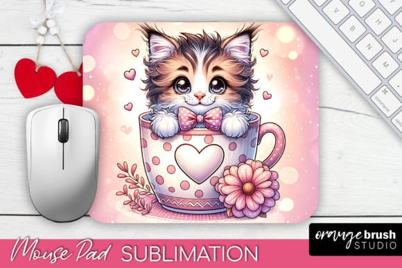 Download Valentines Mouse Pad, Valentines Day Cat - Valentines day Collection