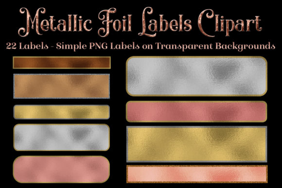 Download Metallic Foil Labels Clipart - Foil Collection