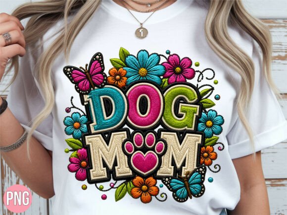 Download Colorful Floral Dog Mom PNG Tshirt - Png Collection