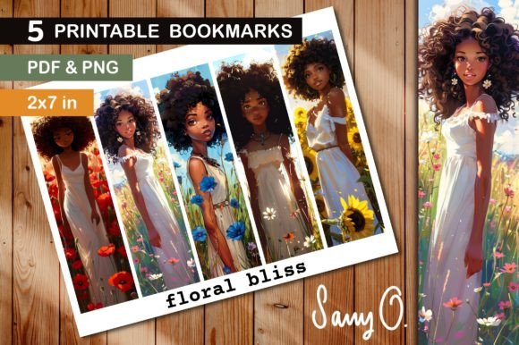 Download Bookmark Black Girls Summer Flowers PNG - Png Collection