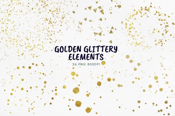 Download Golden Glittery PNG Gold Foil Confetti - Foil Collection