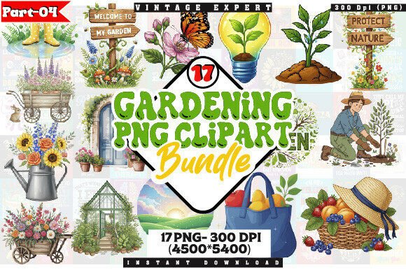 Download Eco Gardening Clipart PNG Bundle - Png Collection