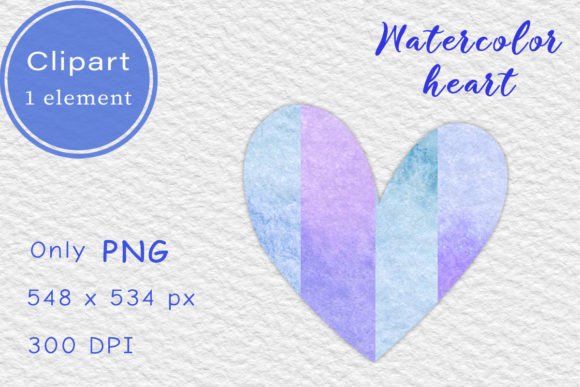 Download Blue Watercolor Heart. Clipart PNG - Png Collection