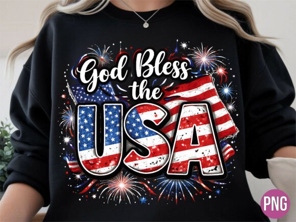 Download God Bless the USA Patriotic Flag PNG - Png Collection