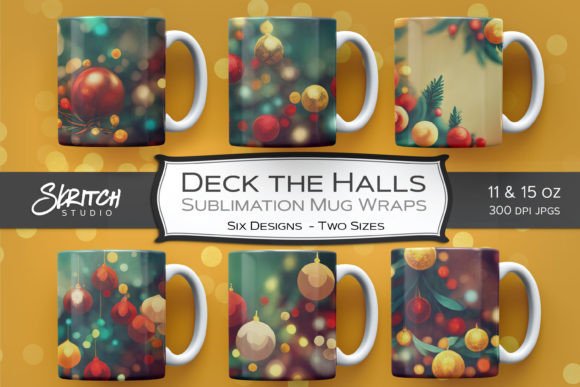 Download Deck the Halls Christmas Sublimation Mug - Christmas sublimation Collection