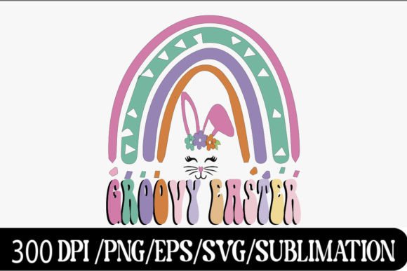 Download Groovy Easter Rainbow PNG Sublimation - Png Collection