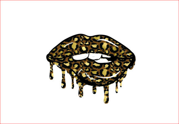 Download Leopard Dripping Lips Png, Sublimation - Png Collection