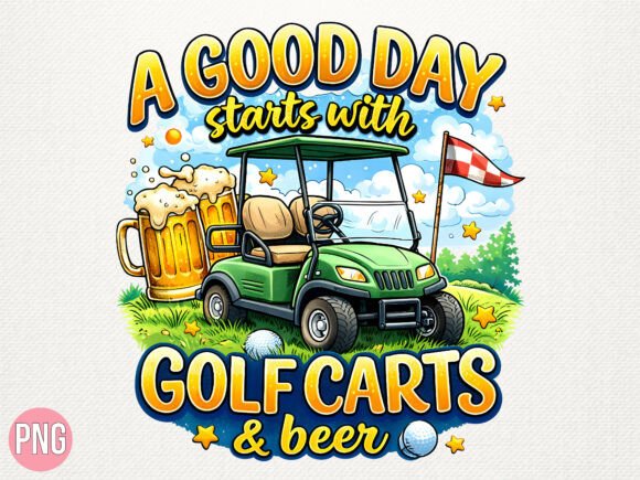 Download Golf Carts and Beer Summer Design PNG - Png Collection