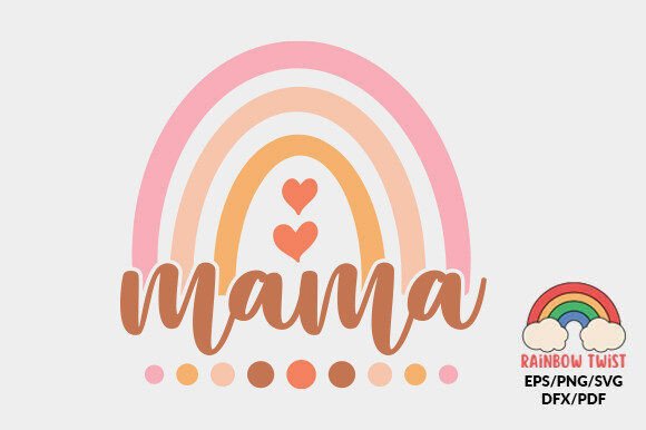 Download Mama Boho Rainbow PNG SVG Design - Png Collection