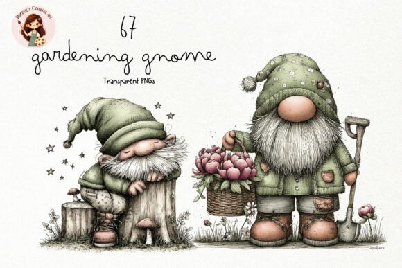 Download Garden Gnome Clipart PNG Set - Png Collection