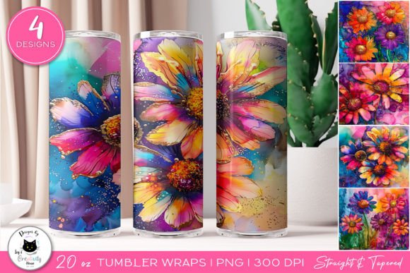 Download Daisy Floral Tumbler Wraps | Flower PNG - Png Collection
