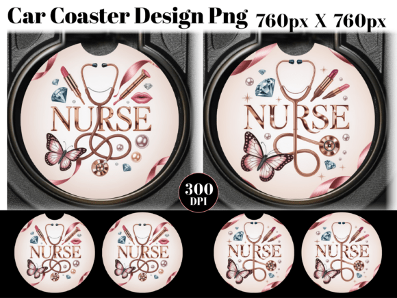 Download Nurse Car Coaster PNG Sublimation - Png Collection