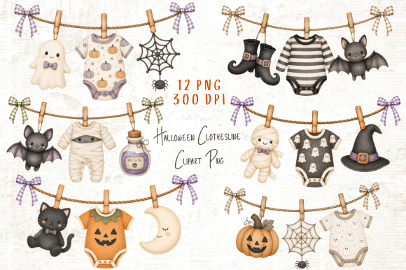 Download Halloween Clothesline Clipart PNG - Png Collection