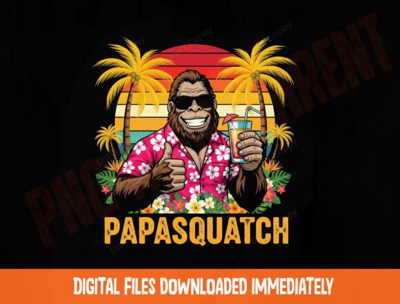 Download Papasquatch Funny Fathers Day PNG, Bigfo - Png Collection