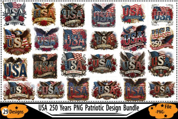 Download USA 250 Years of Freedom PNG Bundle - Png Collection