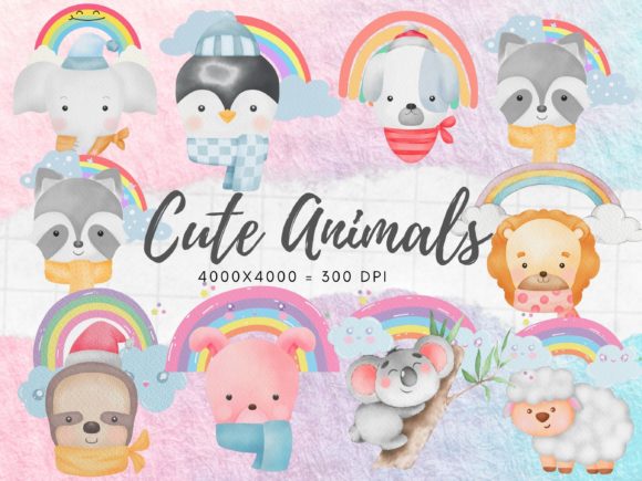 Download Watercolor Cut Animal Winter Clipart PNG - Png Collection