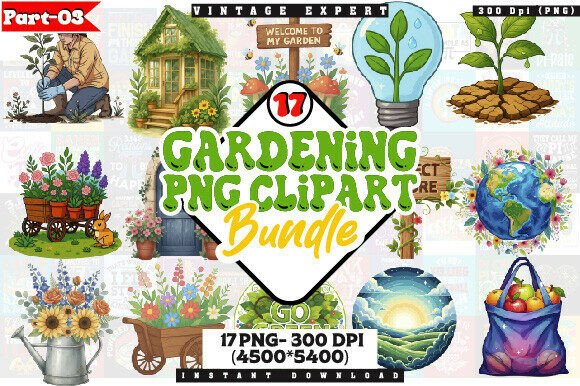 Download Gardening Clipart PNG Bundle - Png Collection