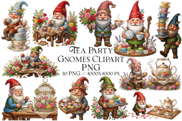 Download Tea Party Gnomes Clipart PNG - Png Collection