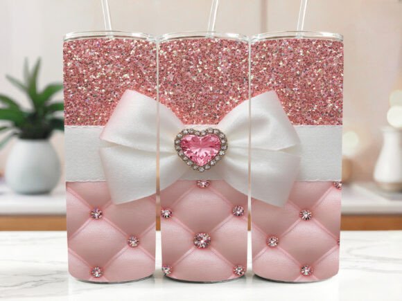 Download Half Soft Pink Glam 3D Tumbler Wrap PNG - Png Collection