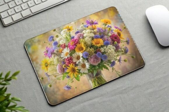 Download Wildflower Bouquet Mouse Pad PNG Design - Png Collection