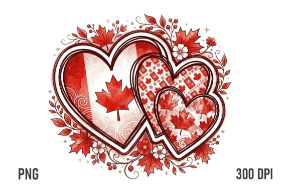 Download Canada Heart PNG Patriotic Maple Design - Png Collection