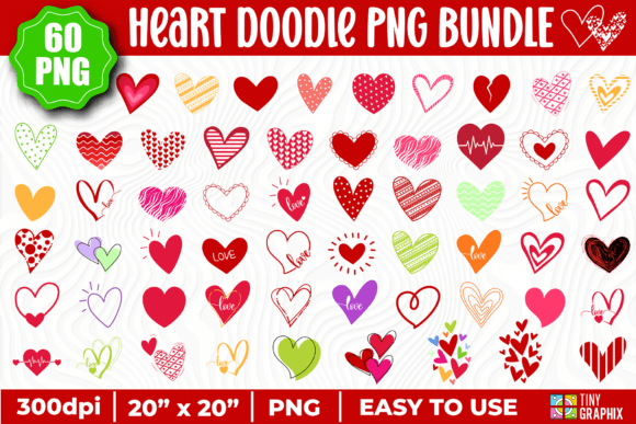 Download HEART DOODLE PNG BUNDLE -HEART PNG - Png Collection