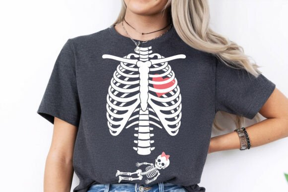 Download Halloween Pregnant Skeleton Baby SVG PNG - Png Collection