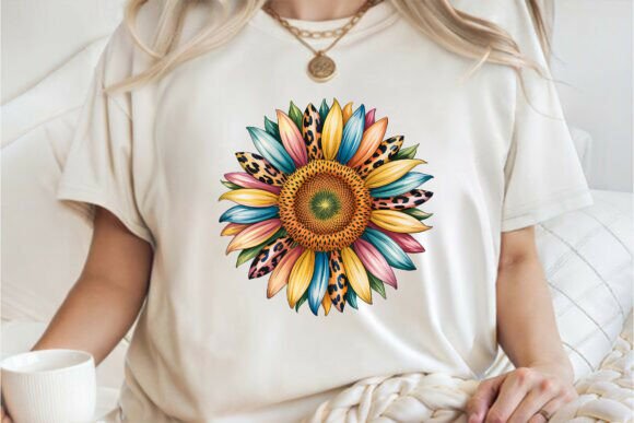 Download Leopard Print Western Sunflower Boho PNG - Png Collection