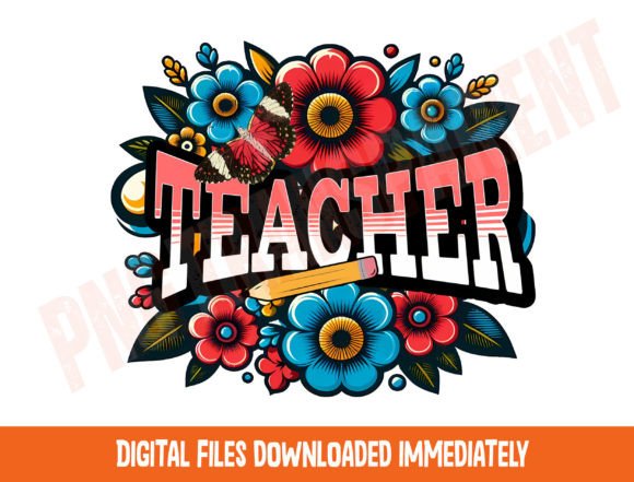 Download Retro Teacher Png Sublimation Download - Png Collection