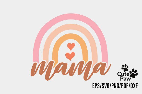 Download Mama Boho Rainbow PNG SVG Design - Png Collection