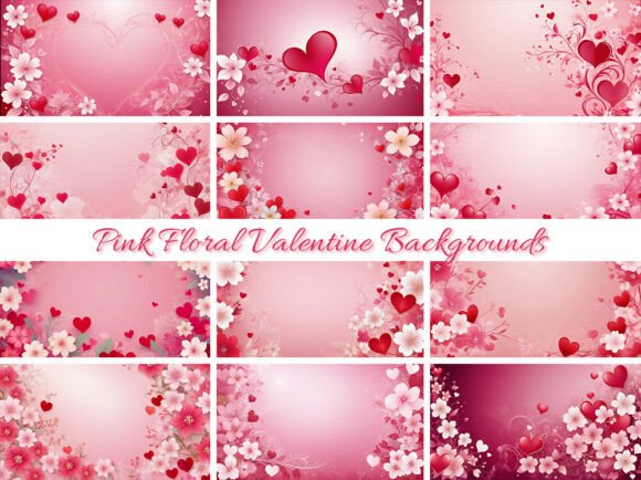 Download Pink Floral Valentine Backgrounds 2 - Valentine backgrounds Collection