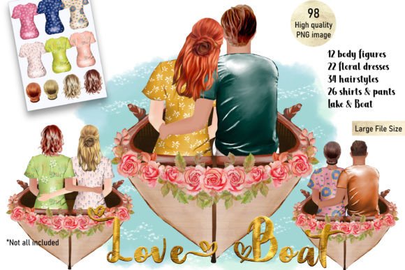 Download Love Boat Couple BFF DIY Valentines PNG - Png Collection