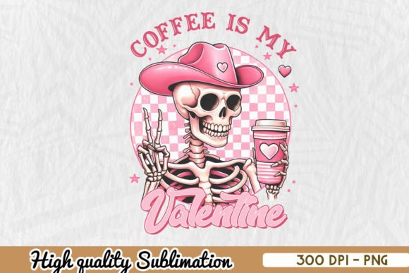 Download Coffee is My Valentine Pink Skeleton PNG - Png Collection