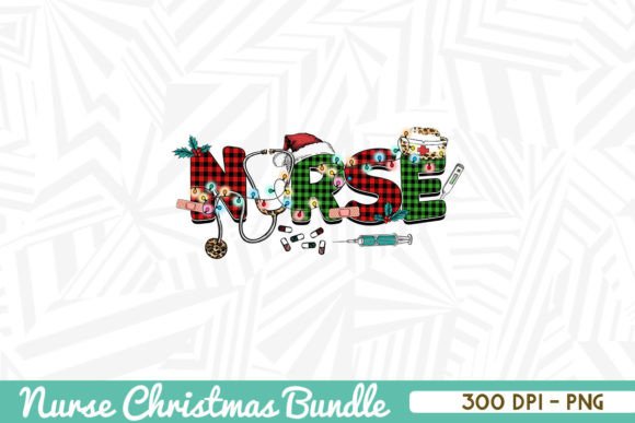 Download NURSE Christmas Sublimation Elements - Christmas sublimation Collection