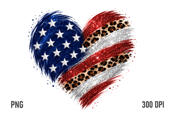 Download Leopard Patriotic Heart PNG - Png Collection